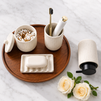 BosilunLife Pockmark Foaming Bathroom Set 4-Piece Recycled RebornClay™