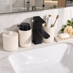 BosilunLife Pockmark Foaming Bathroom Set 4-Piece Recycled RebornClay™